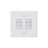 Classic Steel Series: 6 Lever Wall Switch White Steel