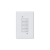 Classic Steel Series: 4 Lever Wall Switch White Steel
