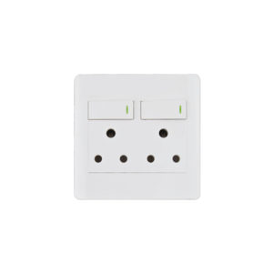 Luxury Series 4X4 Double Wall Switched Socket 2X16A