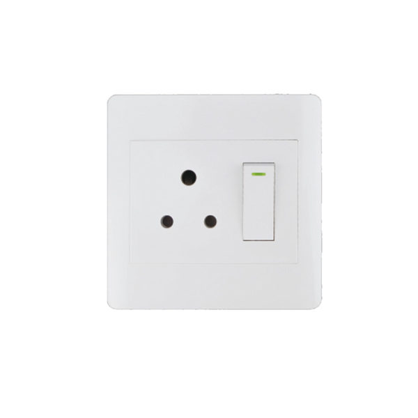Luxury Series 4X4 Single Wall Switched Socket 1X16A 4X4