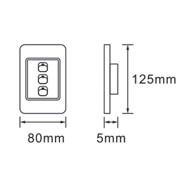 Saver Series: 3 Lever Wall Switch