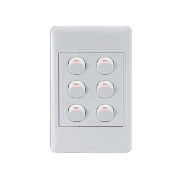 Saver Series: 6 Lever Wall Switch