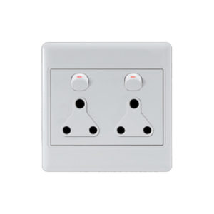 Saver Series: 4X4 Double Wall Switched Socket 2X16A