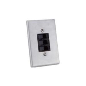 Classic Steel Series 3 Lever Wall Switch Silver Steel