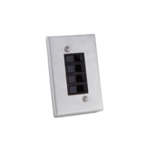 Classic Steel Series 4 Lever Wall Switch Silver Steel