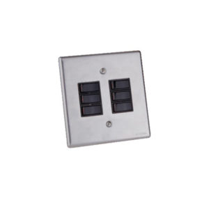Classic Steel Series 6 Lever Wall Switch Silver Steel